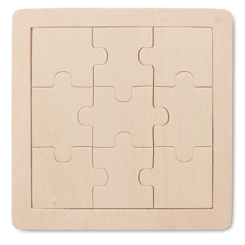 9 drewnianych puzzli DIVERWOOD