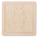 9 drewnianych puzzli DIVERWOOD