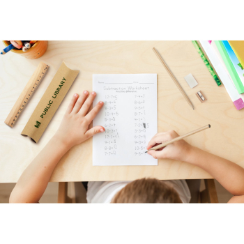 Zestaw szkolny: linijka, ołówek, gumka i temperówka RHOMBUS