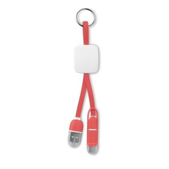 Brelok z kablem USB oraz micro USB KEY RING C