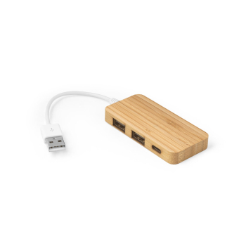 Bambusowy HUB USB MOSER