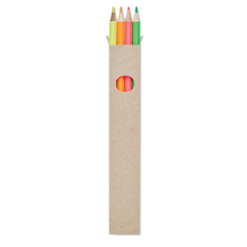Zestaw 4 kolorowych ołówków BOWY